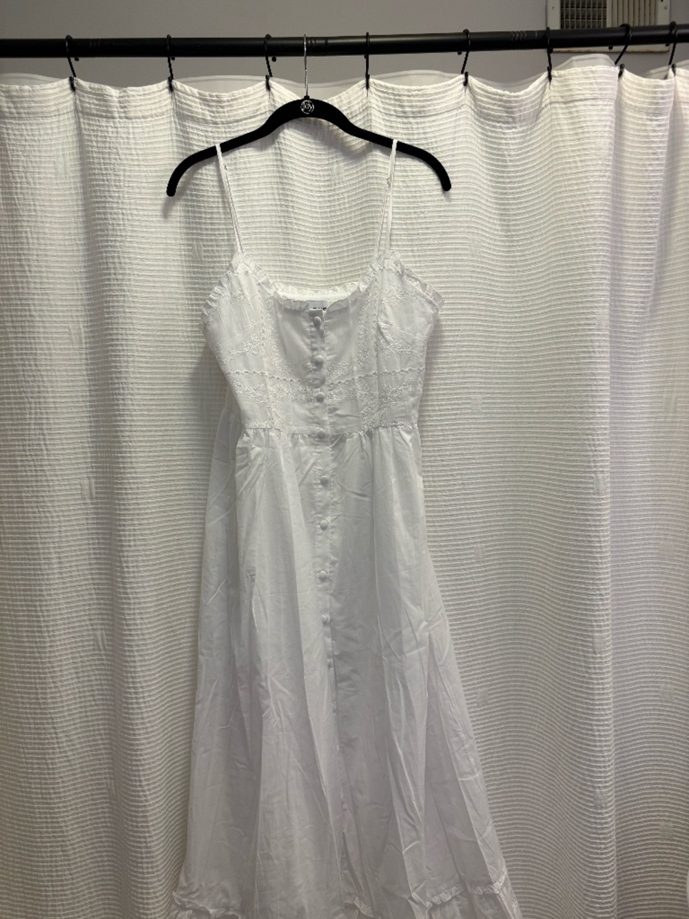 White maxi sundress with buttoned front NEVER WORN